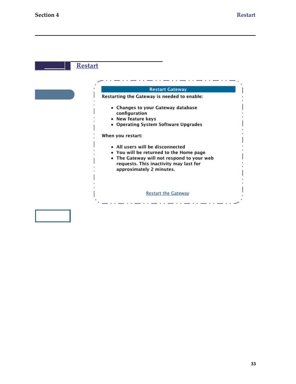 Restart | Netopia 6.3 User Manual | Page 33 / 161