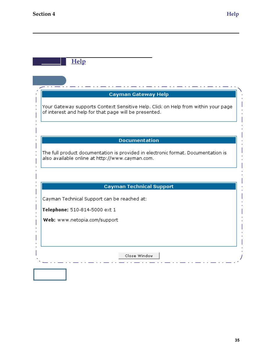 Help | Netopia 6.3 User Manual | Page 35 / 161