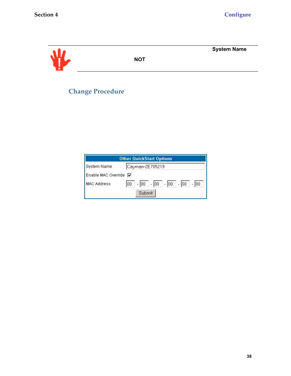 Change procedure | Netopia 6.3 User Manual | Page 38 / 161