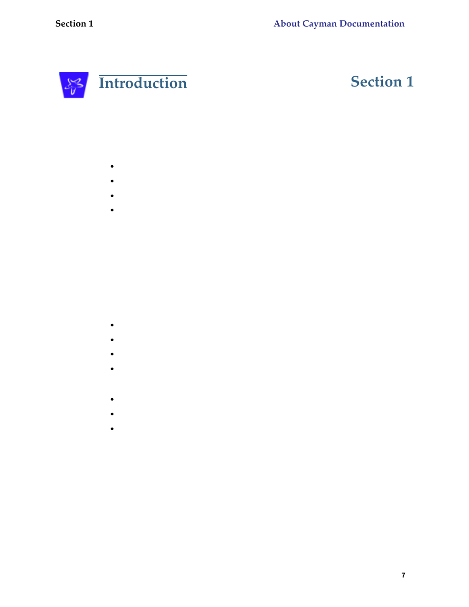 Introduction, About cayman documentation, Intended audience | Introduction section 1, About cayman documentation intended audience | Netopia 6.3 User Manual | Page 7 / 161