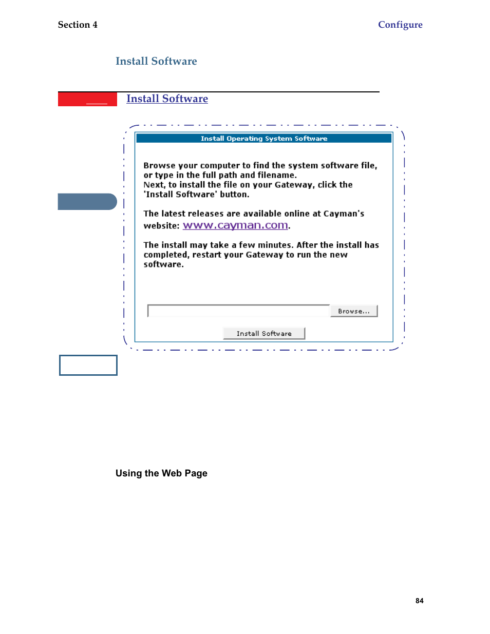 Install software, Updating your gateway to cos version 6.3 | Netopia 6.3 User Manual | Page 84 / 161