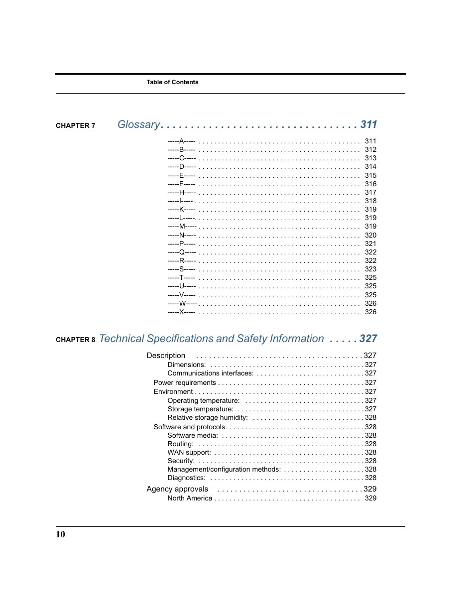 Glossary, Technical specifications and safety information | Netopia 2200 User Manual | Page 10 / 351