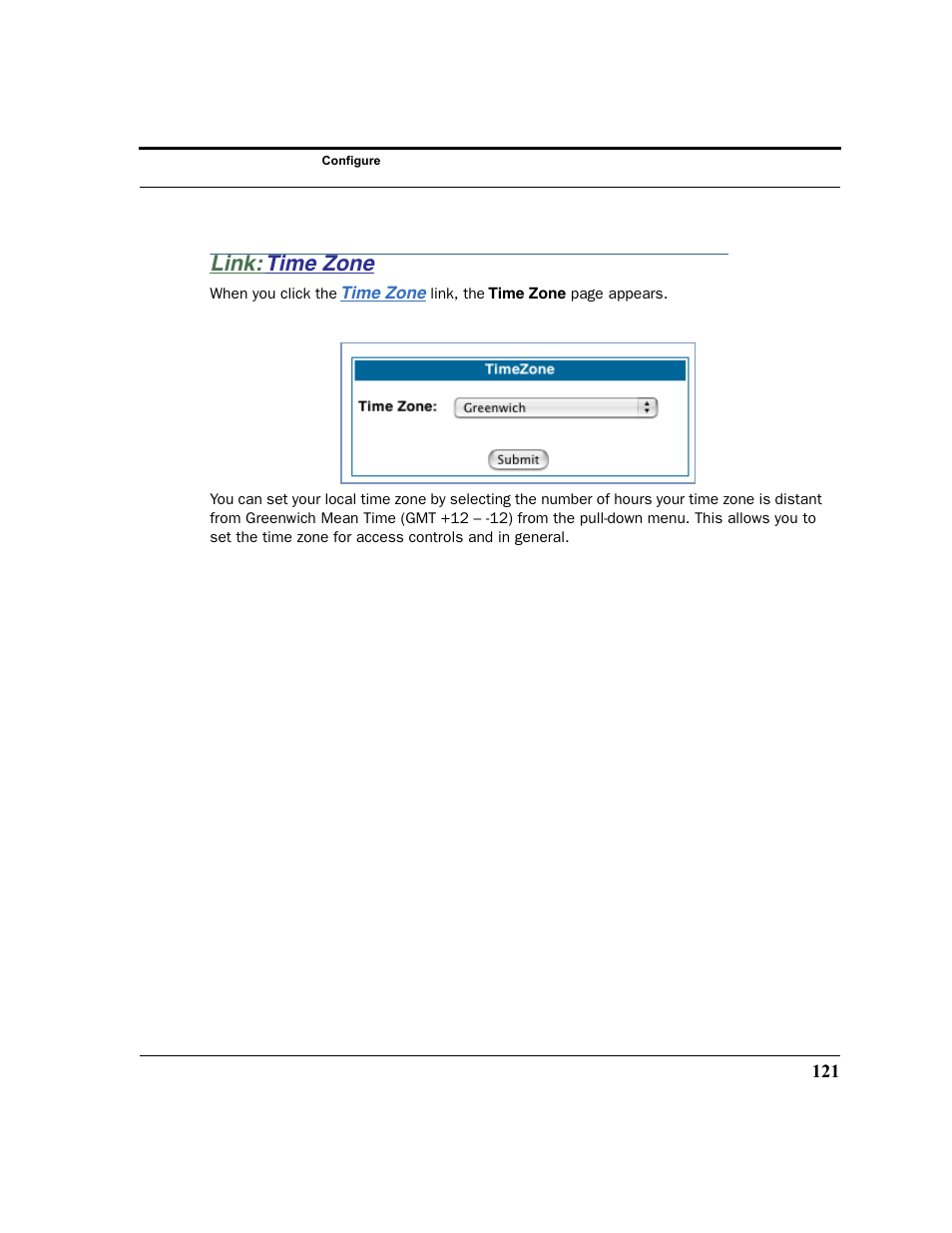 Link: time zone, Time zone | Netopia 2200 User Manual | Page 121 / 351