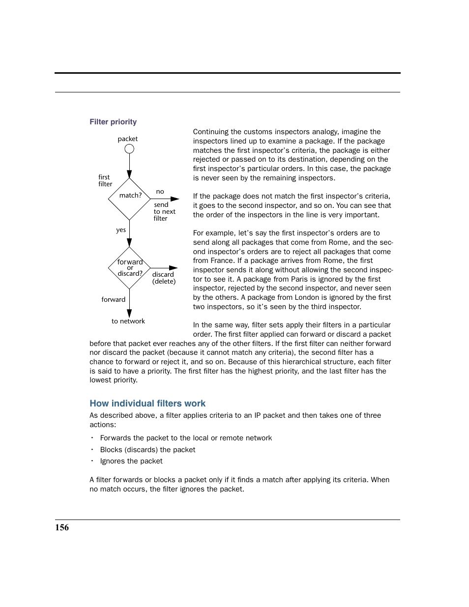 How individual filters work, Filter priority | Netopia 2200 User Manual | Page 156 / 351