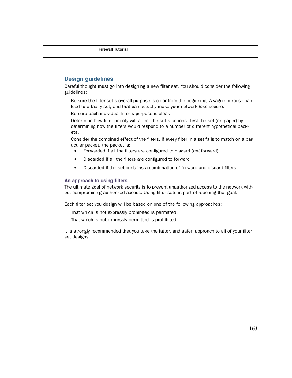 Design guidelines, An approach to using filters | Netopia 2200 User Manual | Page 163 / 351