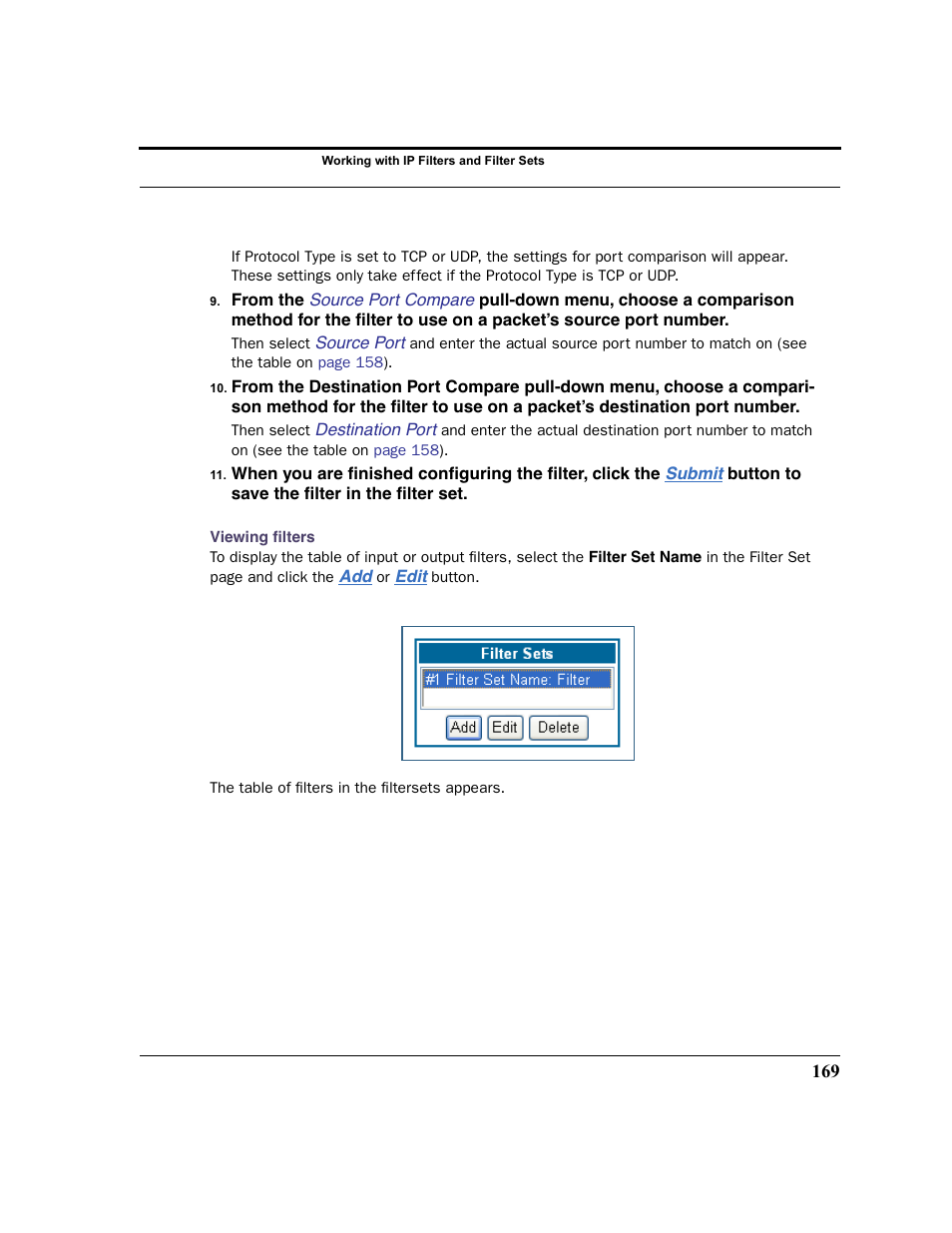 Viewing filters | Netopia 2200 User Manual | Page 169 / 351