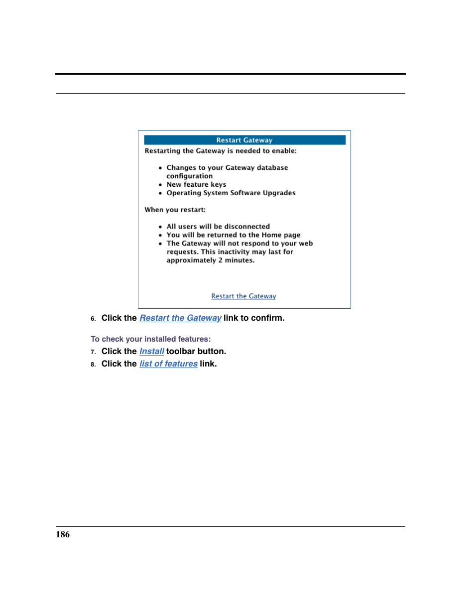 To check your installed features | Netopia 2200 User Manual | Page 186 / 351