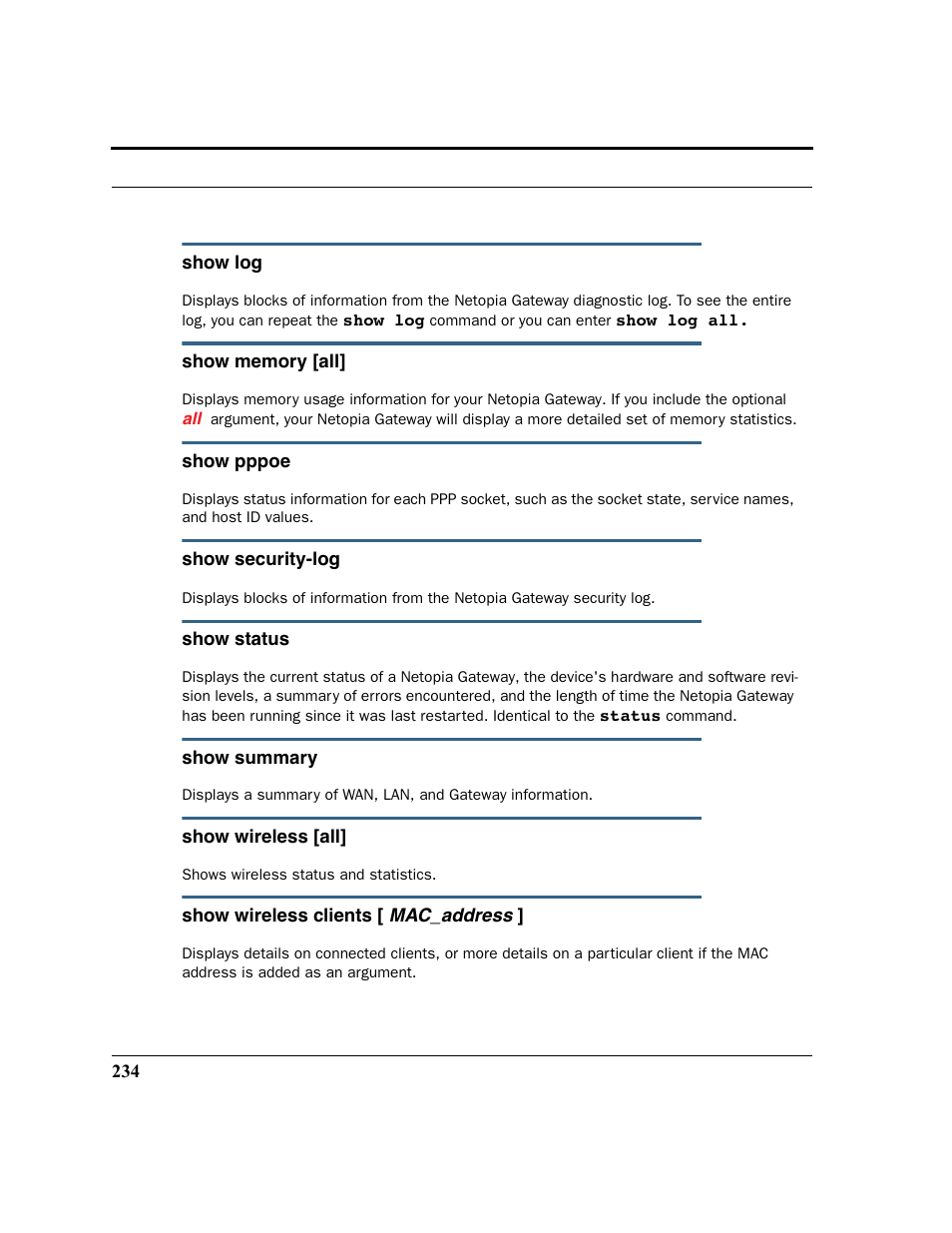 Netopia 2200 User Manual | Page 234 / 351