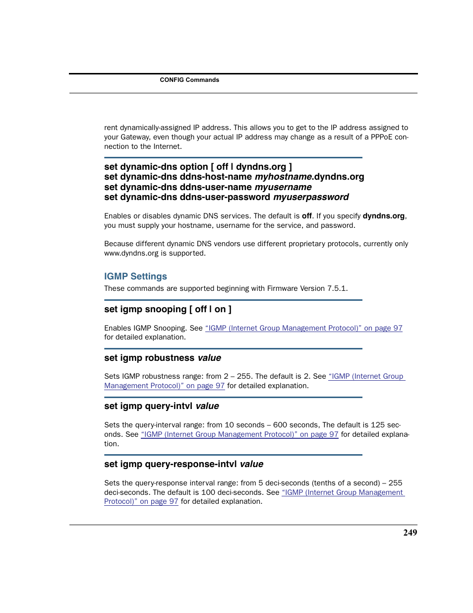 Igmp settings | Netopia 2200 User Manual | Page 249 / 351