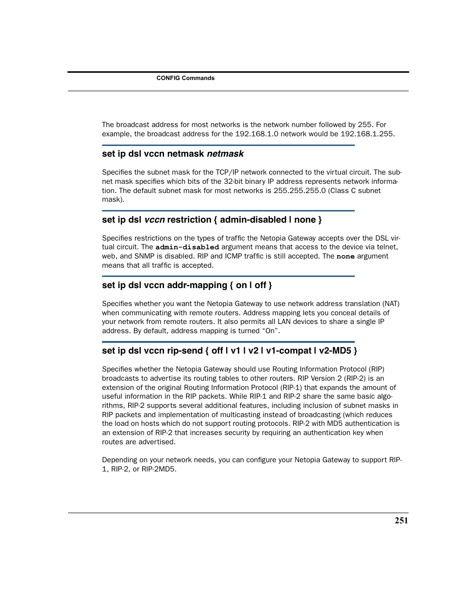 Netopia 2200 User Manual | Page 251 / 351