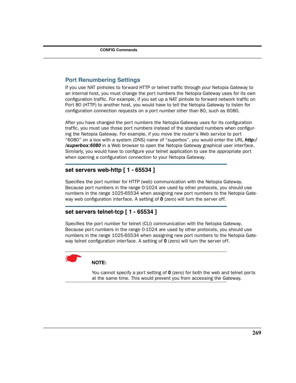 Port renumbering settings | Netopia 2200 User Manual | Page 269 / 351