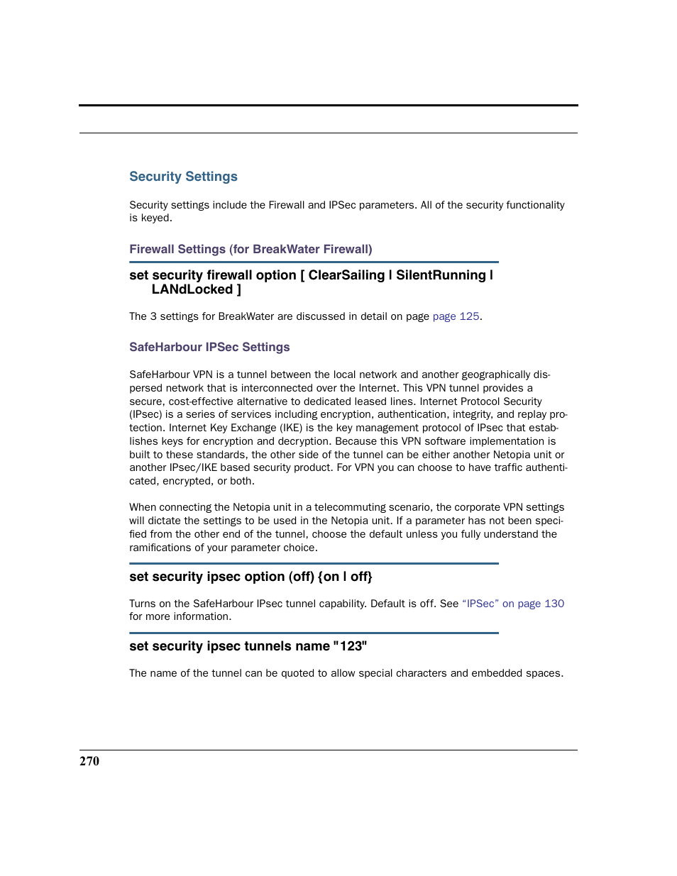 Security settings | Netopia 2200 User Manual | Page 270 / 351