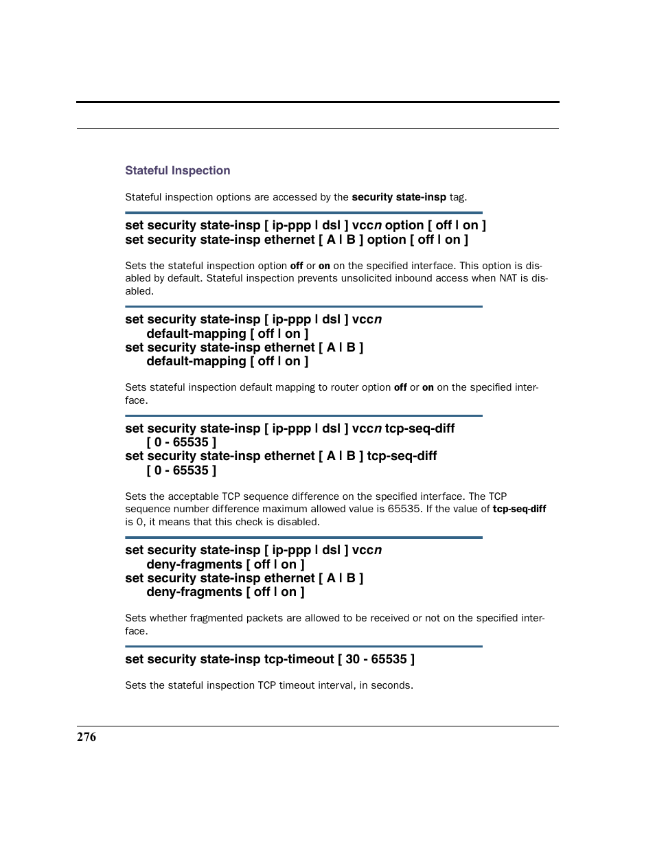 Stateful inspection | Netopia 2200 User Manual | Page 276 / 351