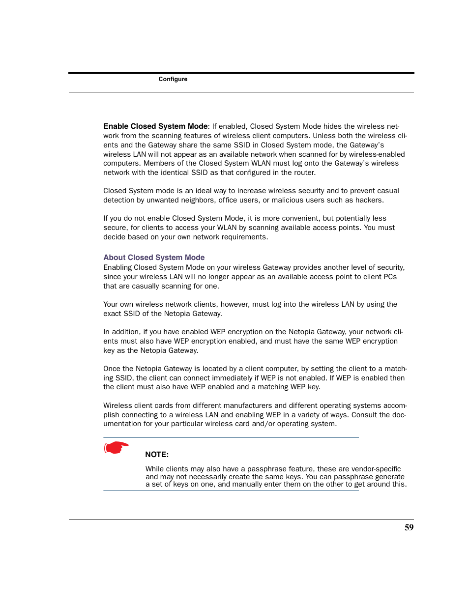 About closed system mode | Netopia 2200 User Manual | Page 59 / 351