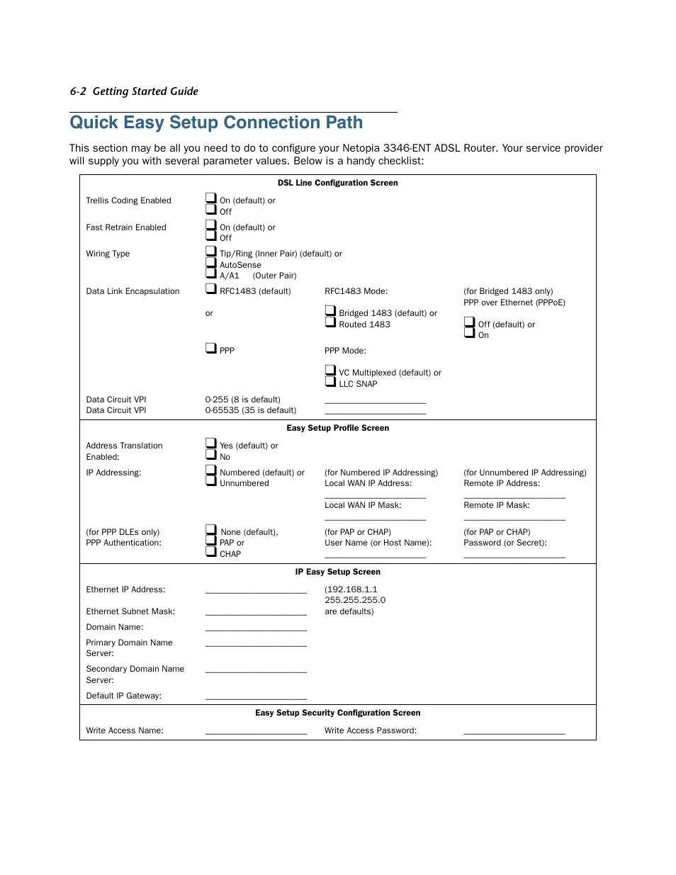 Quick easy setup connection path, Quick easy setup connection path -2 | Netopia 3346-ENT User Manual | Page 26 / 38