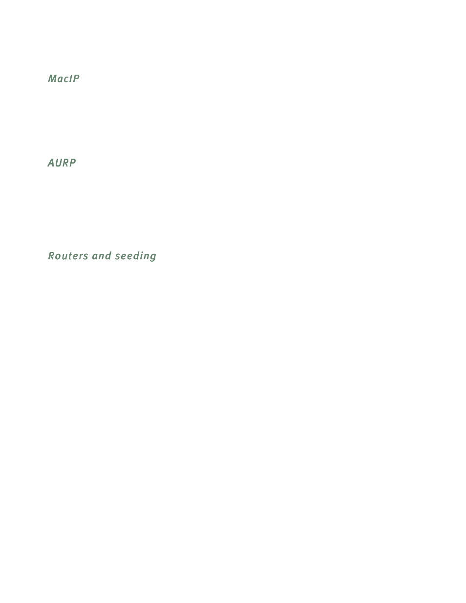 Macip, Aurp, Routers and seeding | Macip -3, Aurp -3, Routers and seeding -3 | Netopia R5300 User Manual | Page 139 / 290