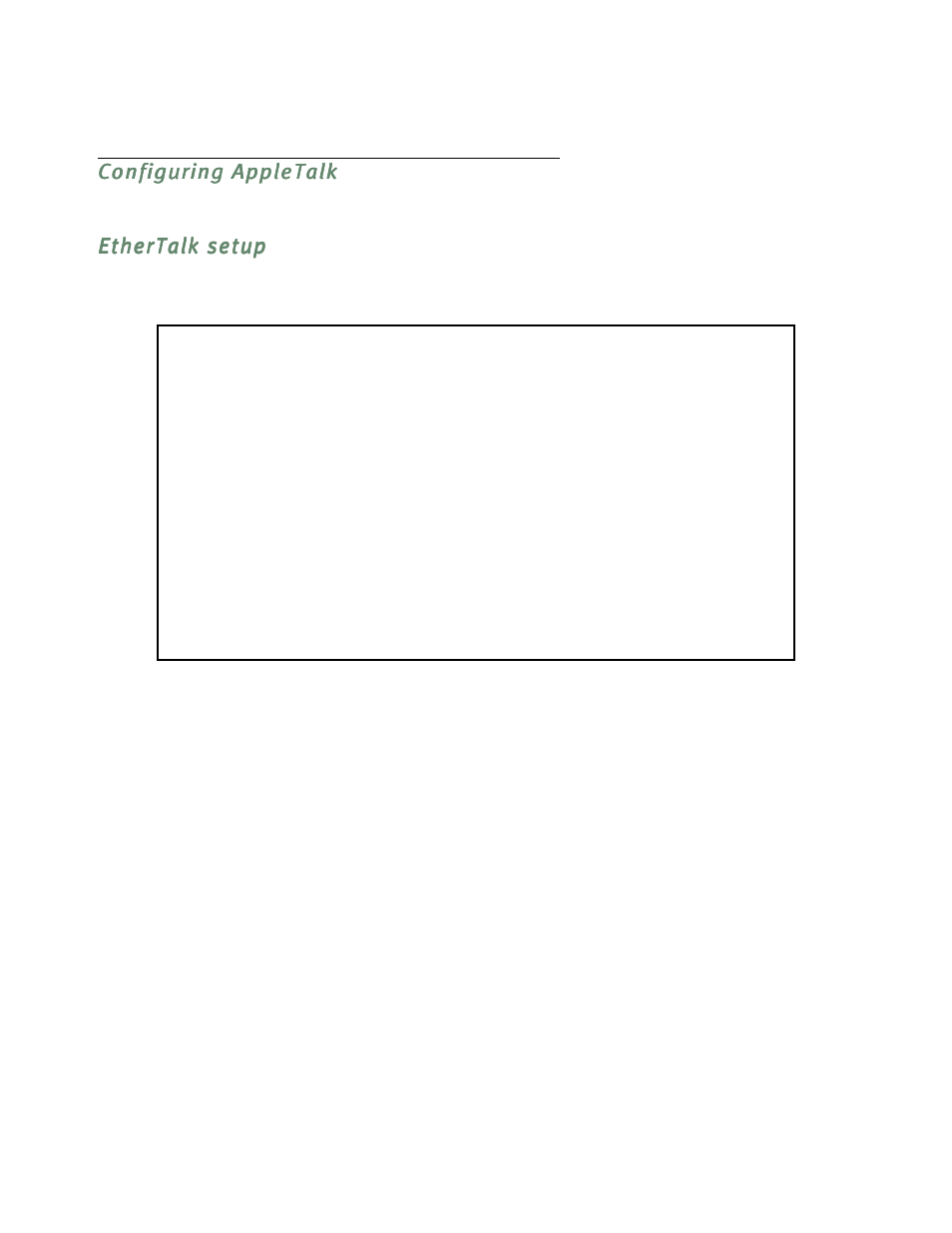 Configuring appletalk, Ethertalk setup, Configuring appletalk -6 | Ethertalk setup -6 | Netopia R5300 User Manual | Page 142 / 290