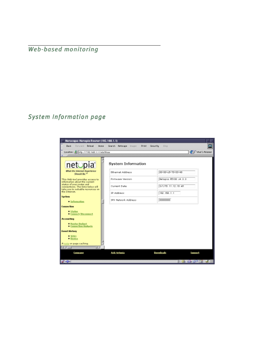 Web-based monitoring, Web-based monitoring -20, Eens. see | Web-based, For mor | Netopia R5300 User Manual | Page 168 / 290