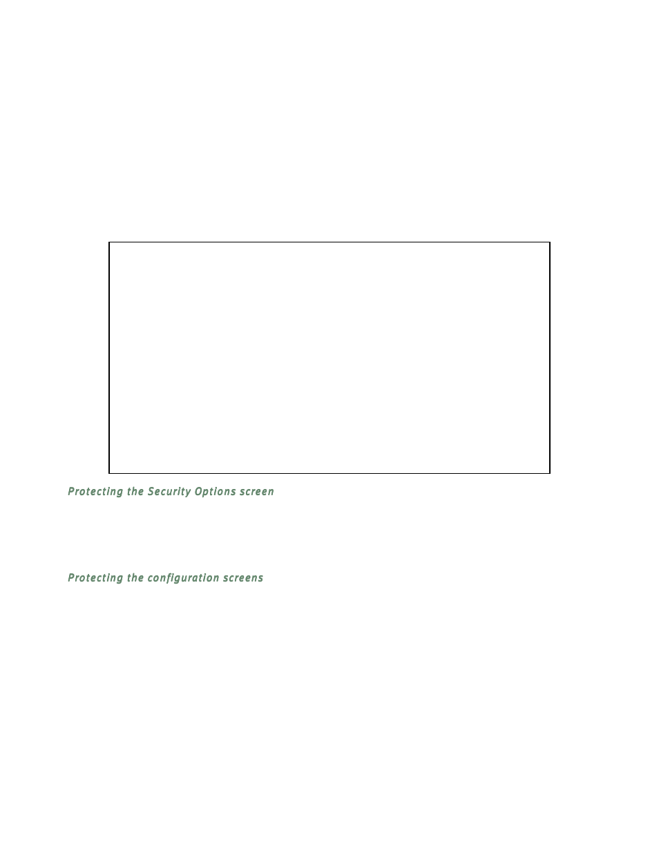 Protecting the security options screen, Protecting the configuration screens | Netopia R5300 User Manual | Page 180 / 290