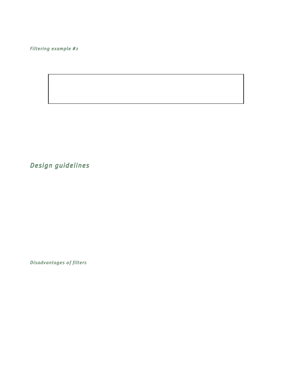 Filtering example #2, Design guidelines, Disadvantages of filters | Design guidelines -11 | Netopia R5300 User Manual | Page 189 / 290