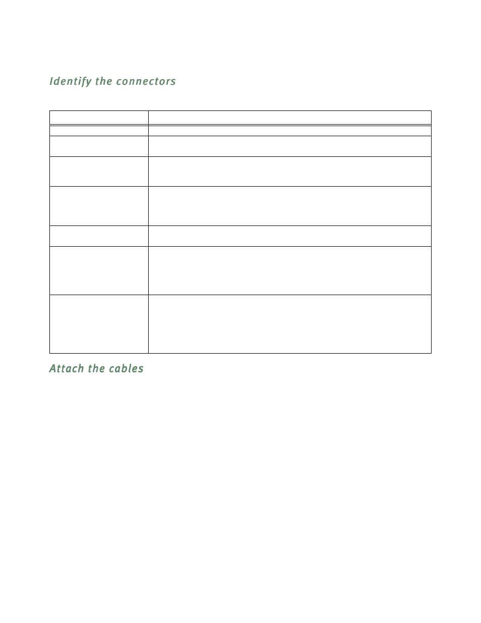 Identify the connectors, Attach the cables, Identify the connectors -4 | Attach the cables -4 | Netopia R5300 User Manual | Page 24 / 290