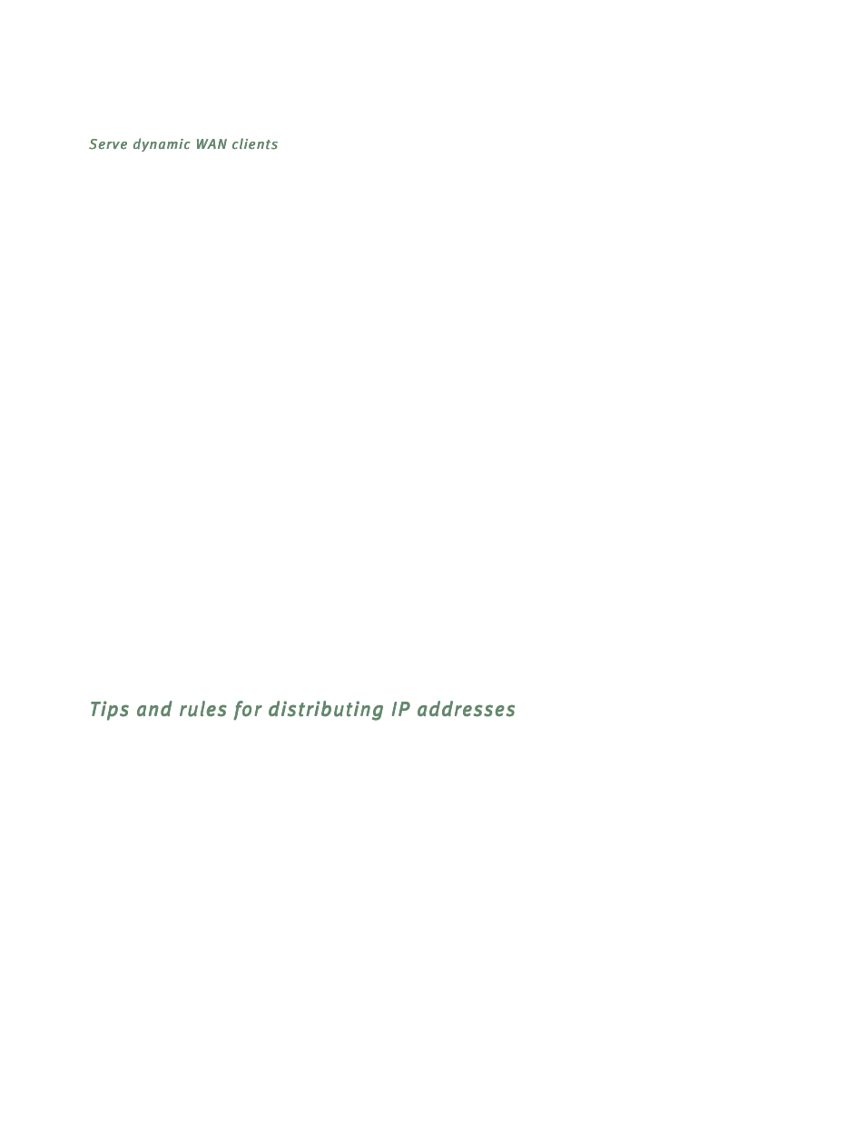 Serve dynamic wan clients, Tips and rules for distributing ip addresses | Netopia R5300 User Manual | Page 247 / 290