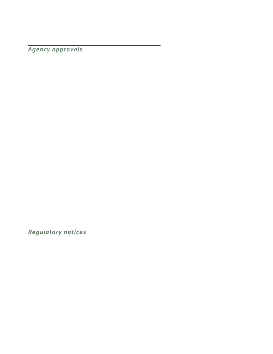Agency approvals, North america (r5100, r5200, r5300), International (r5100) | Regulatory notices | Netopia R5300 User Manual | Page 270 / 290