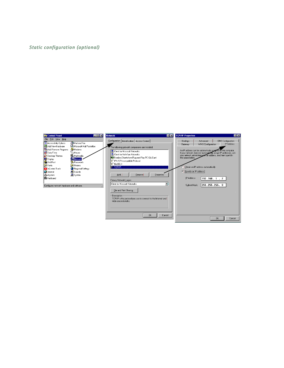 Static configuration (optional) | Netopia R5300 User Manual | Page 40 / 290