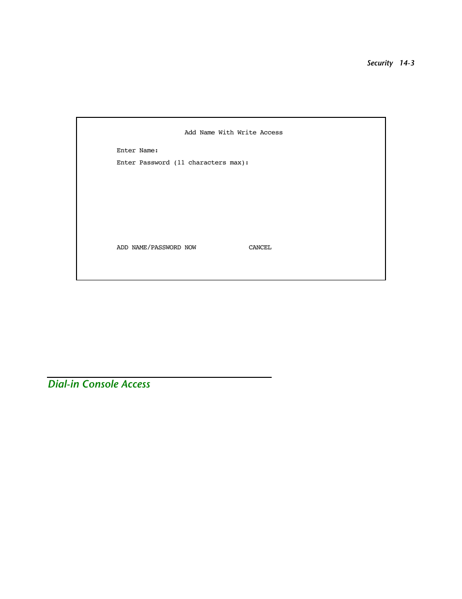 Dial-in console access, Dial-in console access -3 | Netopia R2121 User Manual | Page 165 / 280
