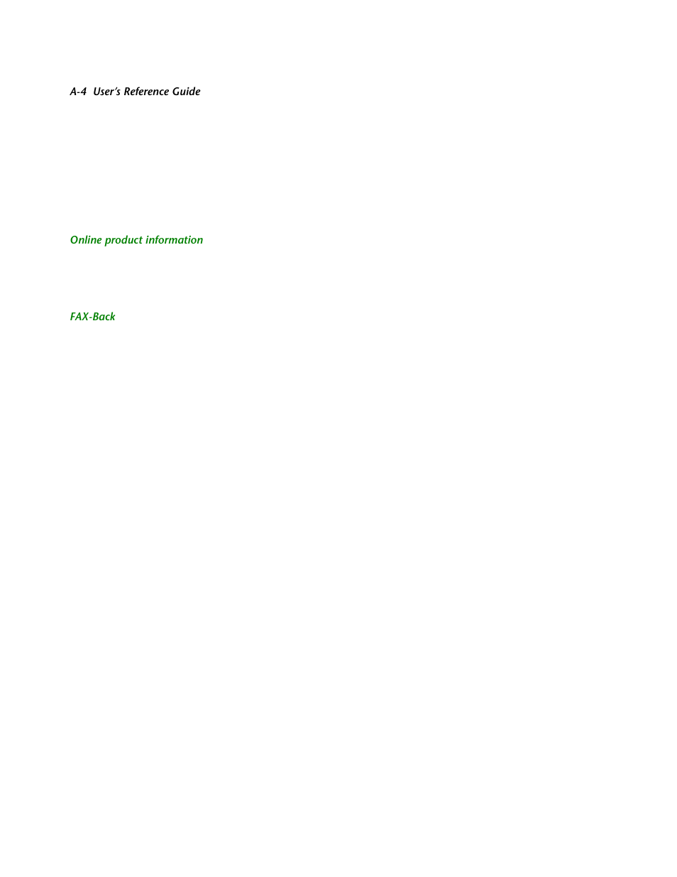 Online product information, Fax-back | Netopia R2121 User Manual | Page 224 / 280
