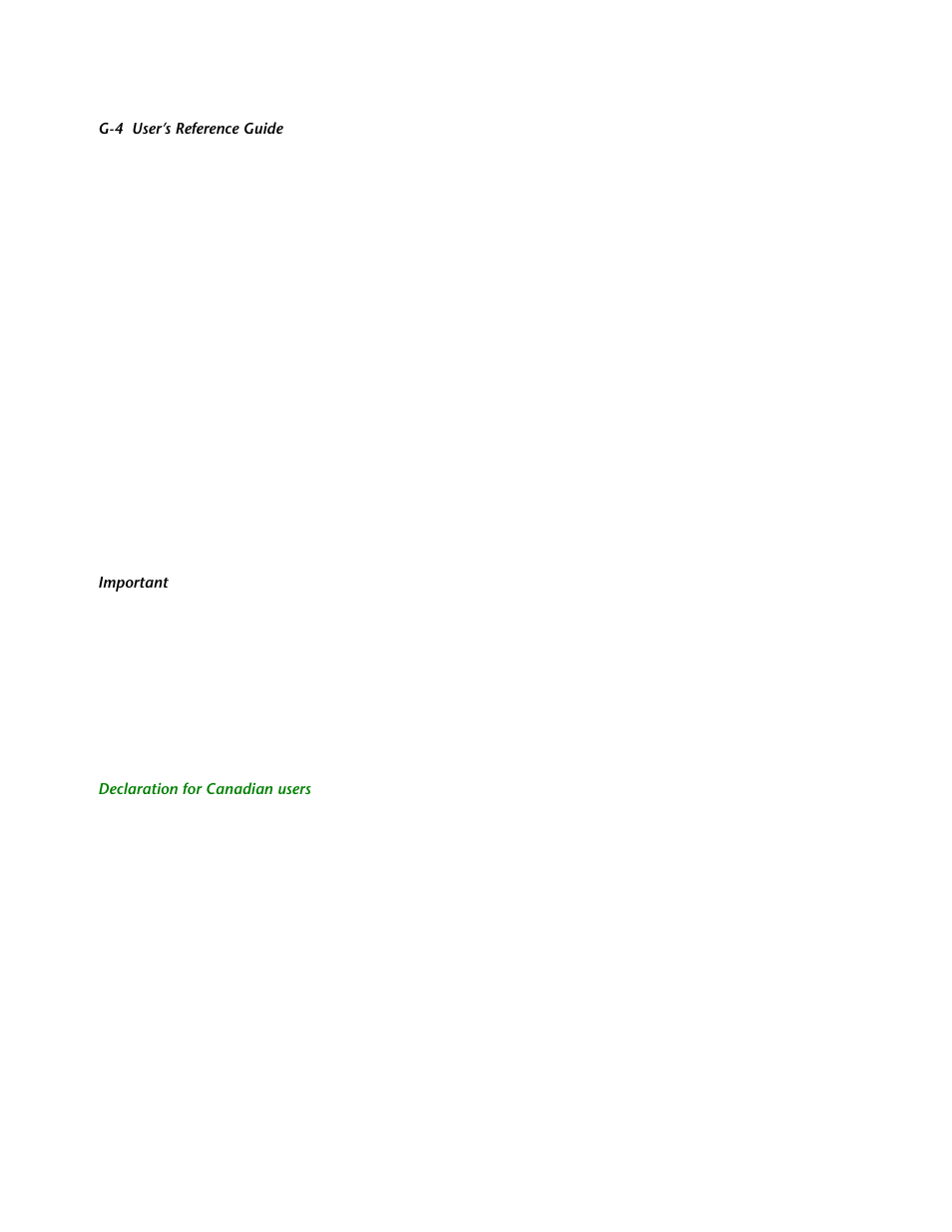 Declaration for canadian users | Netopia R2121 User Manual | Page 260 / 280