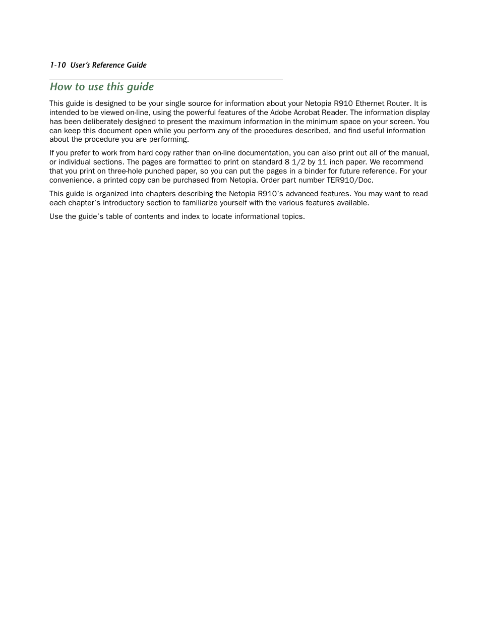 How to use this guide | Netopia R910 User Manual | Page 10 / 209