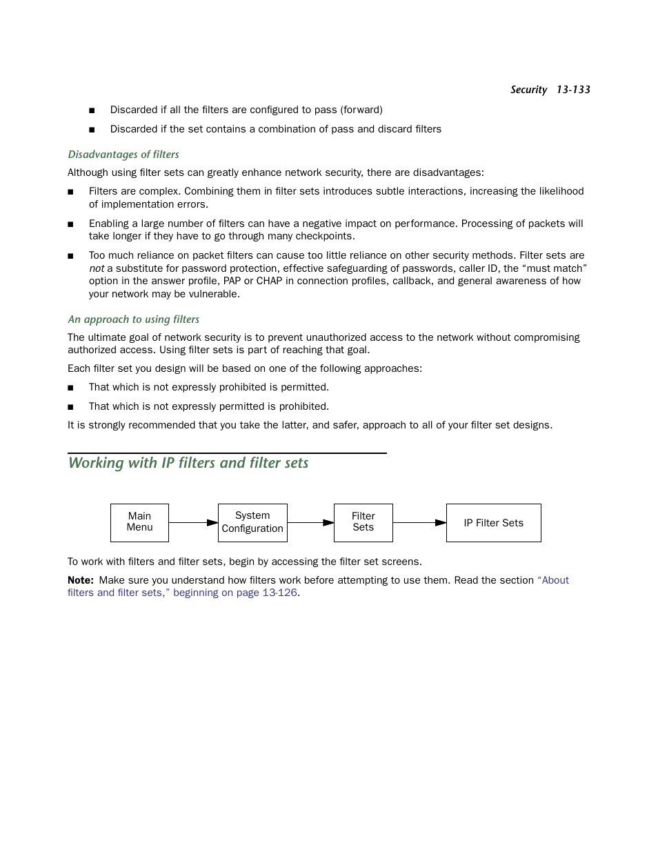 Working with ip filters and filter sets | Netopia R910 User Manual | Page 133 / 209