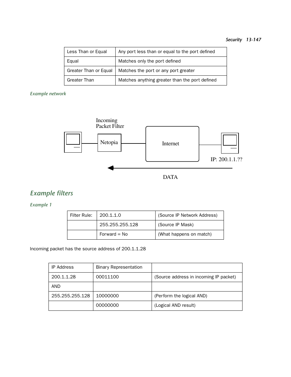 Example filters | Netopia R910 User Manual | Page 147 / 209