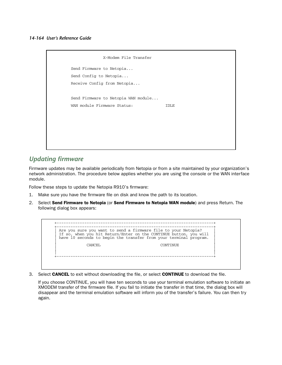 Updating firmware | Netopia R910 User Manual | Page 164 / 209