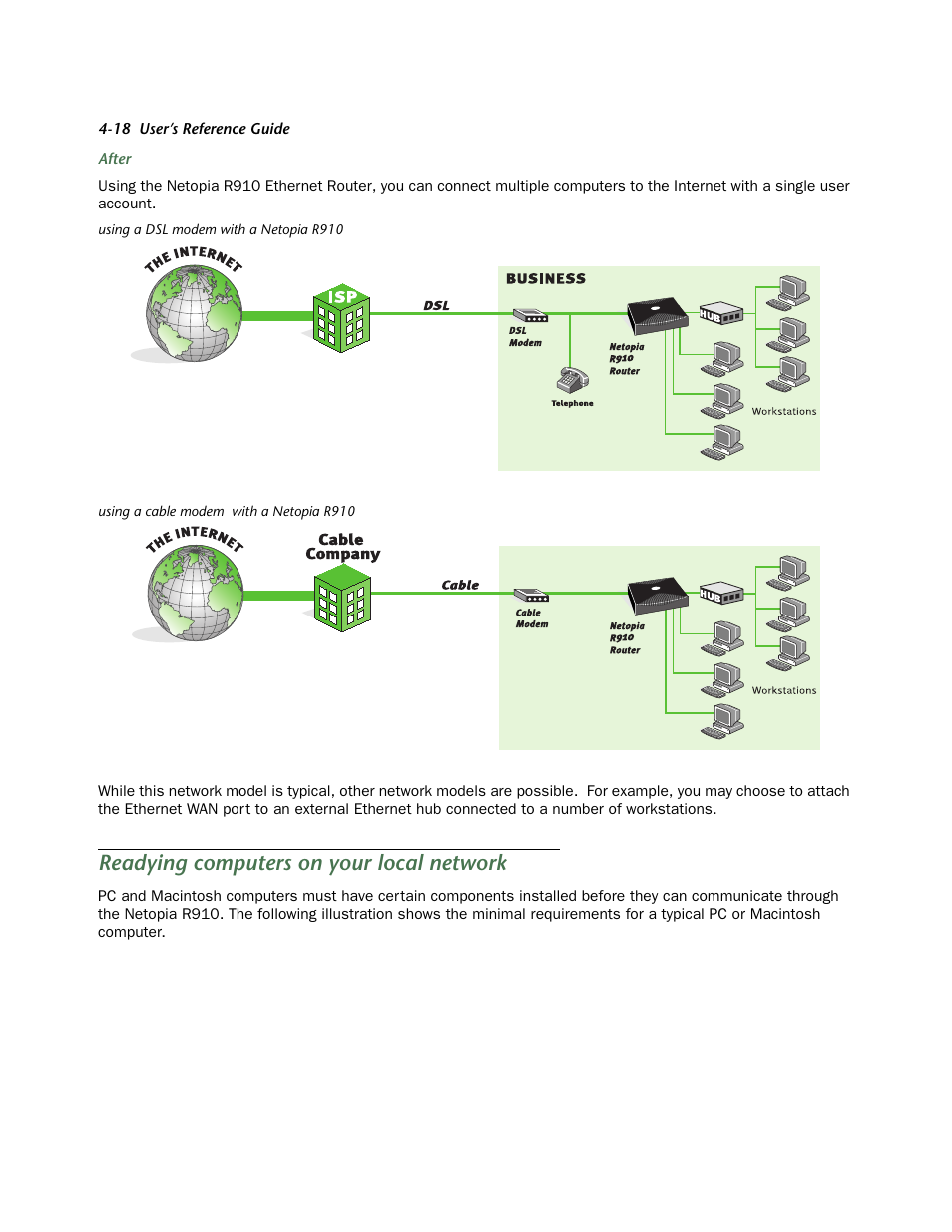 Readying computers on your local network | Netopia R910 User Manual | Page 18 / 209