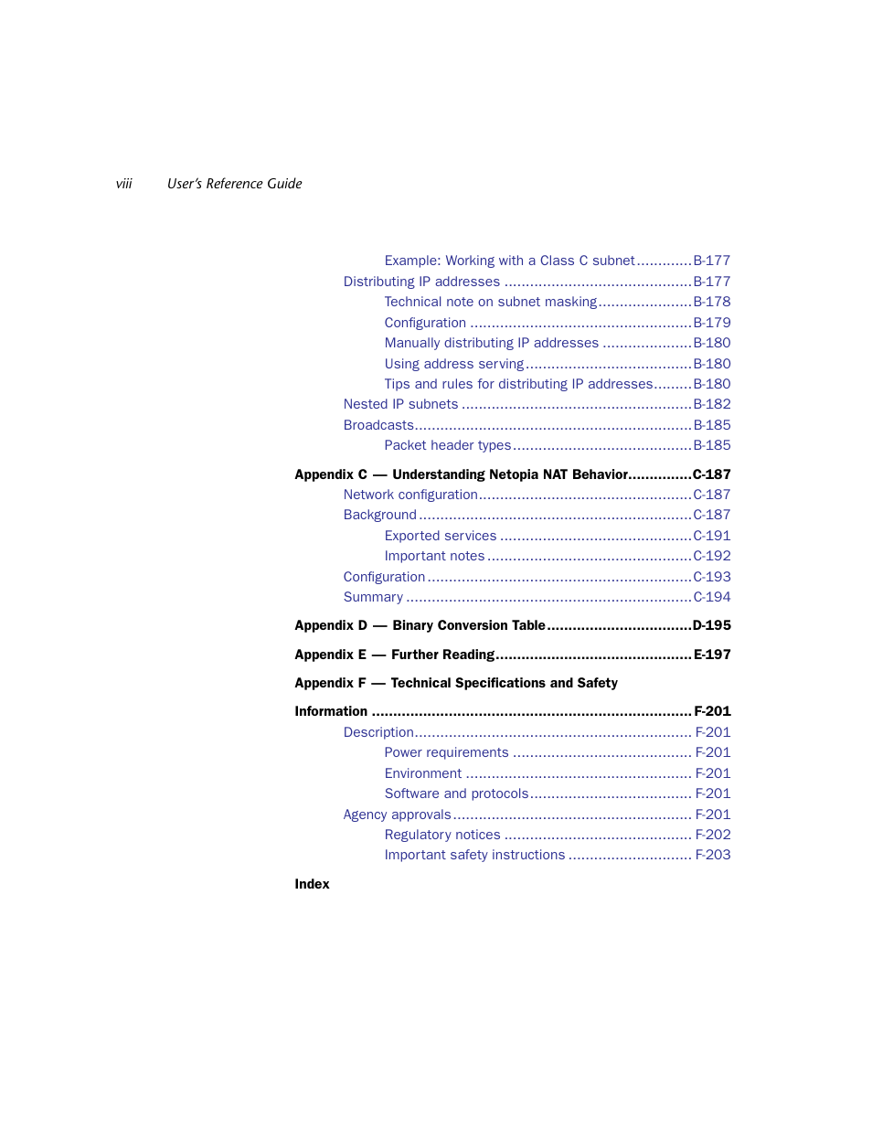 Netopia R910 User Manual | Page 8 / 209