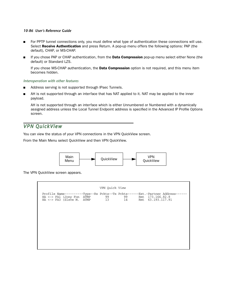 Vpn quickview | Netopia R910 User Manual | Page 86 / 209