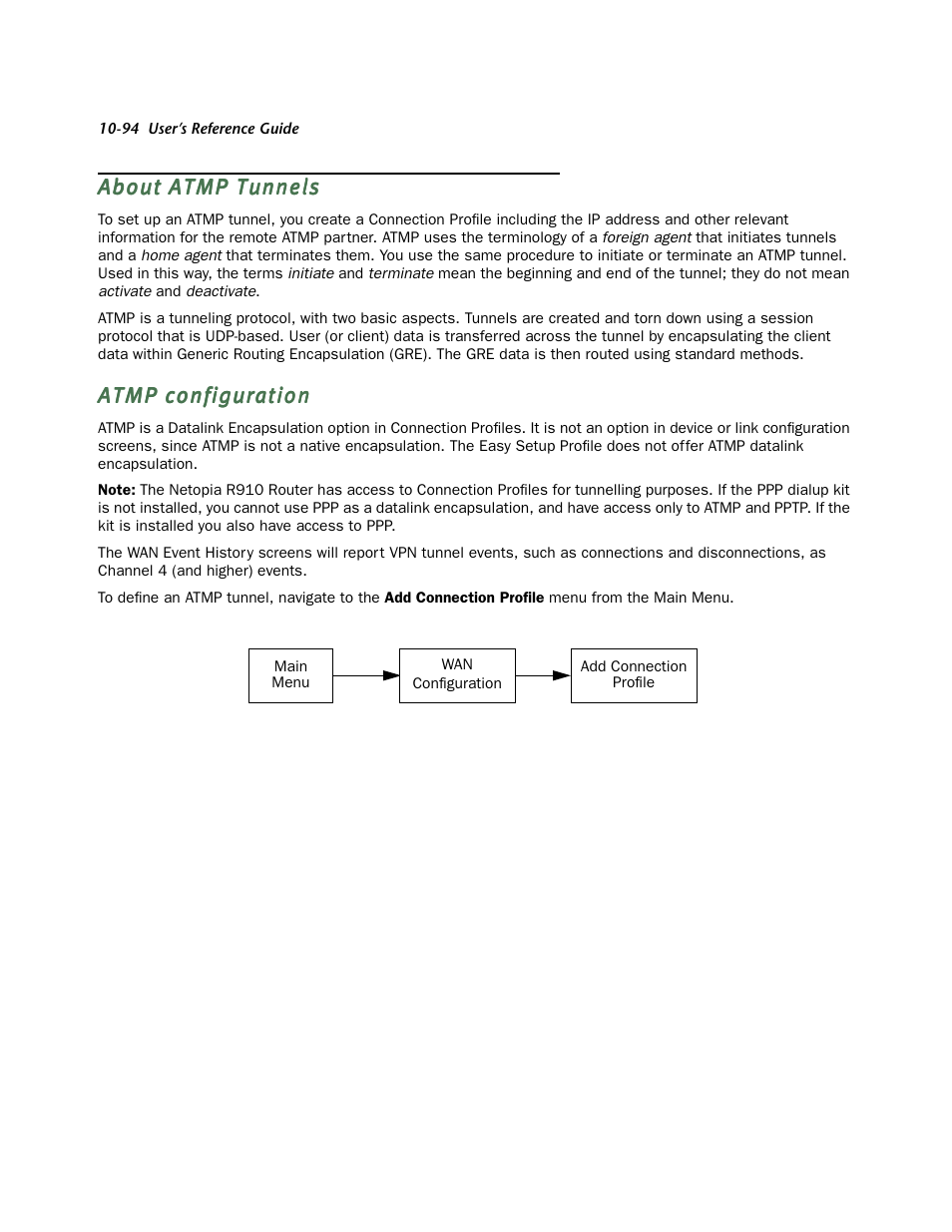 About atmp tunnels, Atmp configuration | Netopia R910 User Manual | Page 94 / 209