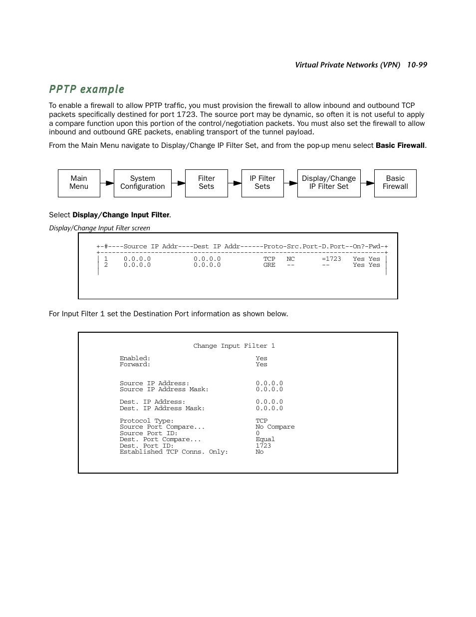 Pptp example | Netopia R910 User Manual | Page 99 / 209