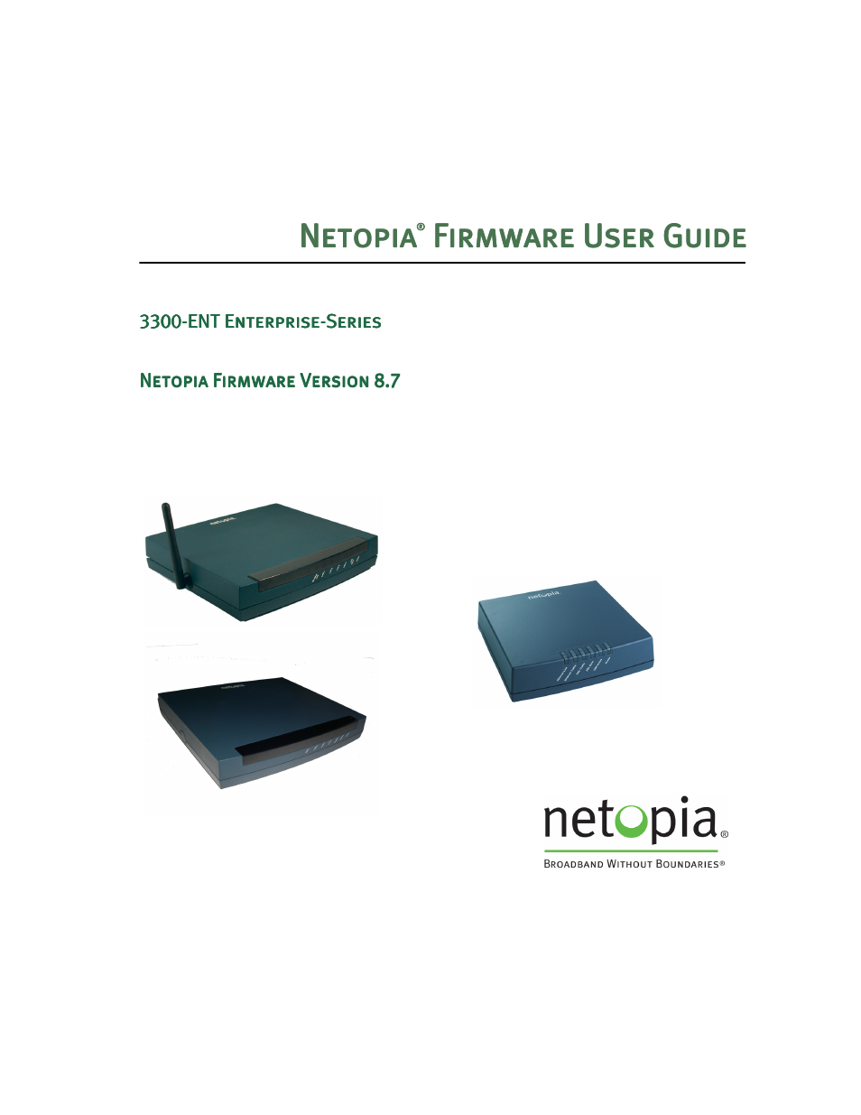 Netopia 3300 User Manual | 334 pages