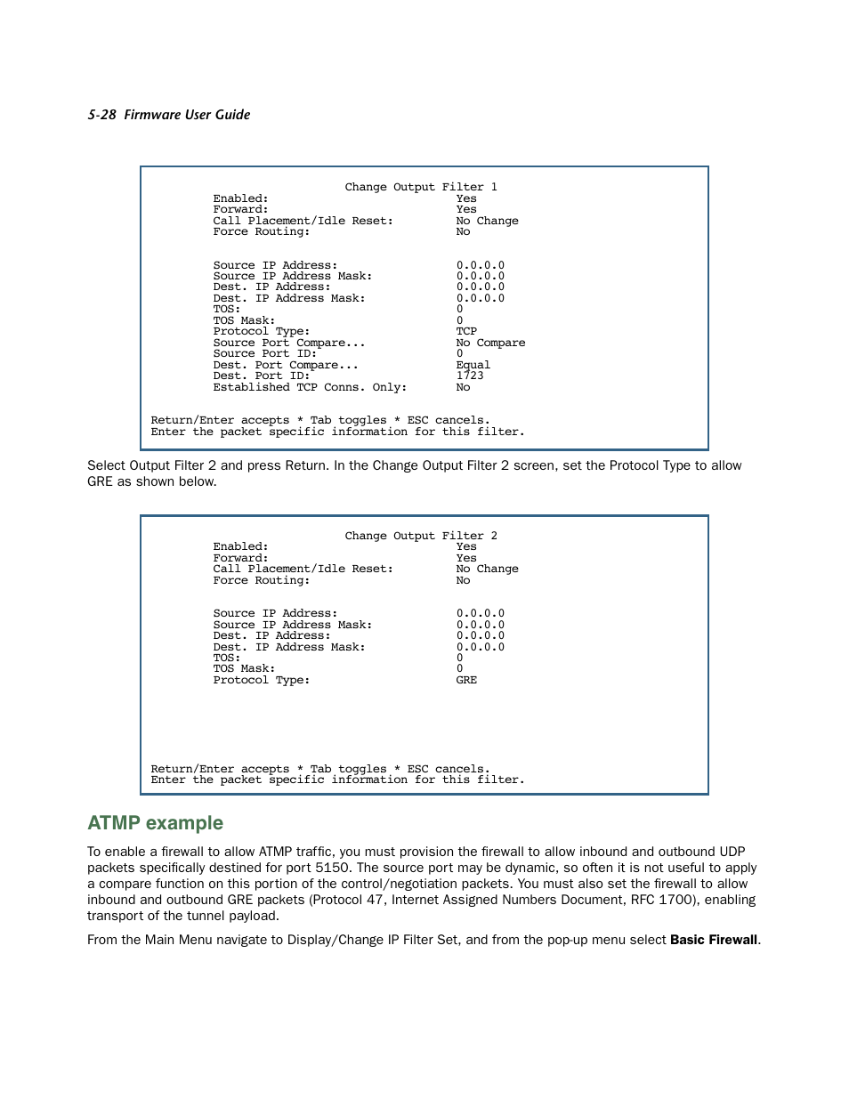 Atmp example, Atmp example -28 | Netopia 3300 User Manual | Page 160 / 334