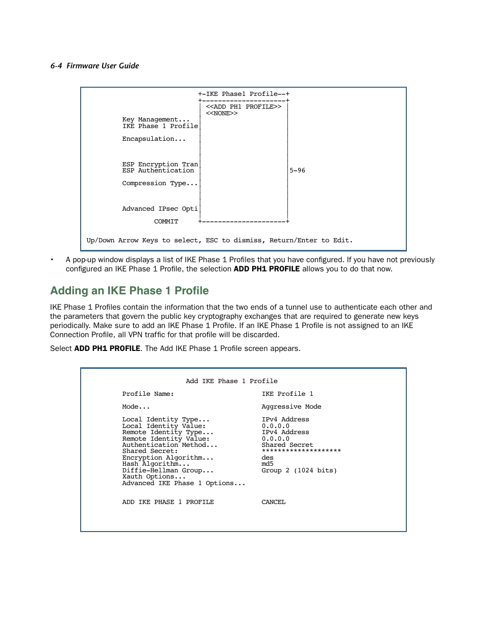 Adding an ike phase 1 profile, Adding an ike phase 1 profile -4, Adding an ike phase 1 proﬁle | Netopia 3300 User Manual | Page 170 / 334
