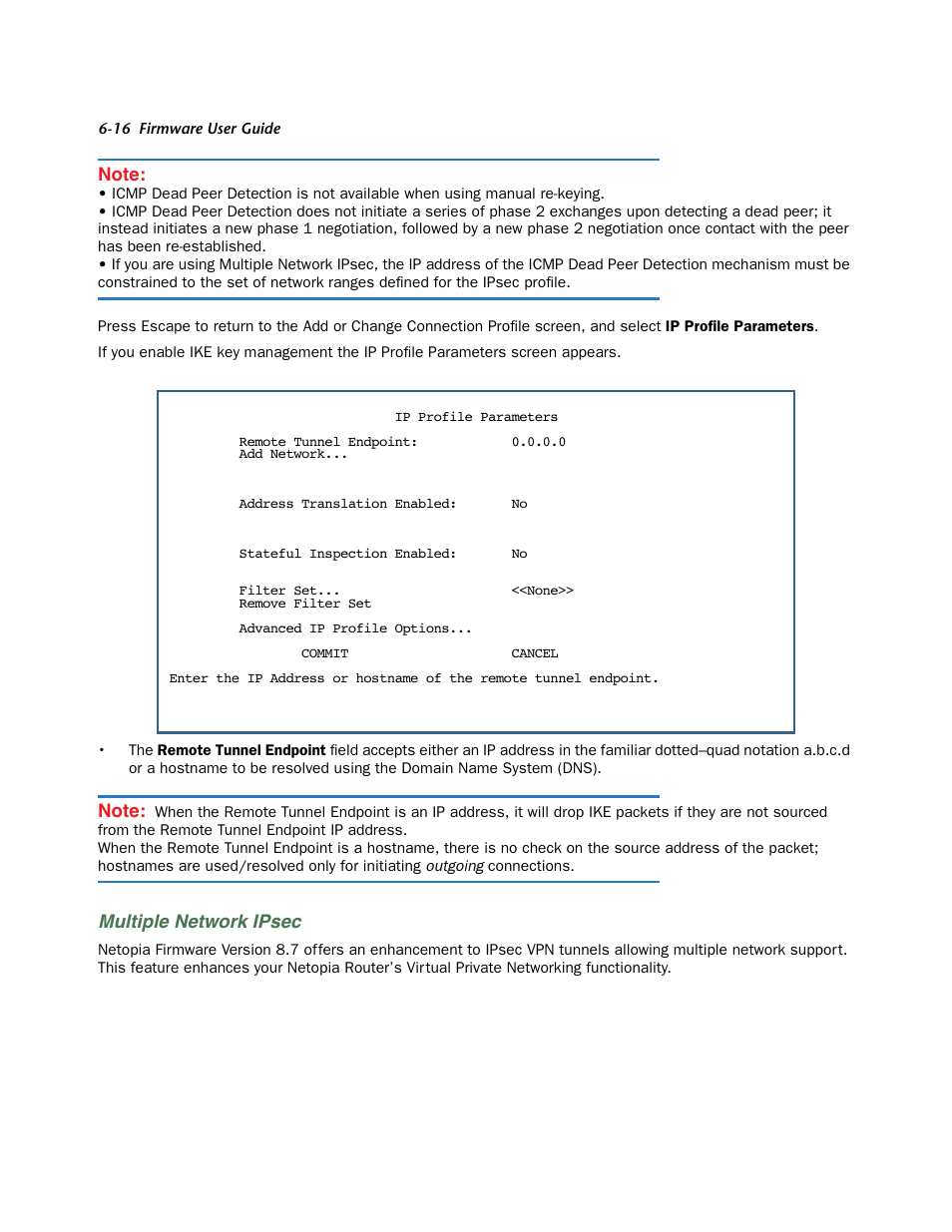 Multiple network ipsec | Netopia 3300 User Manual | Page 182 / 334