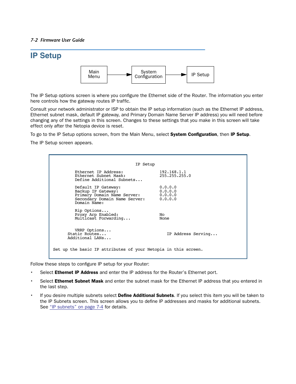 Ip setup, Ip setup -2 | Netopia 3300 User Manual | Page 194 / 334