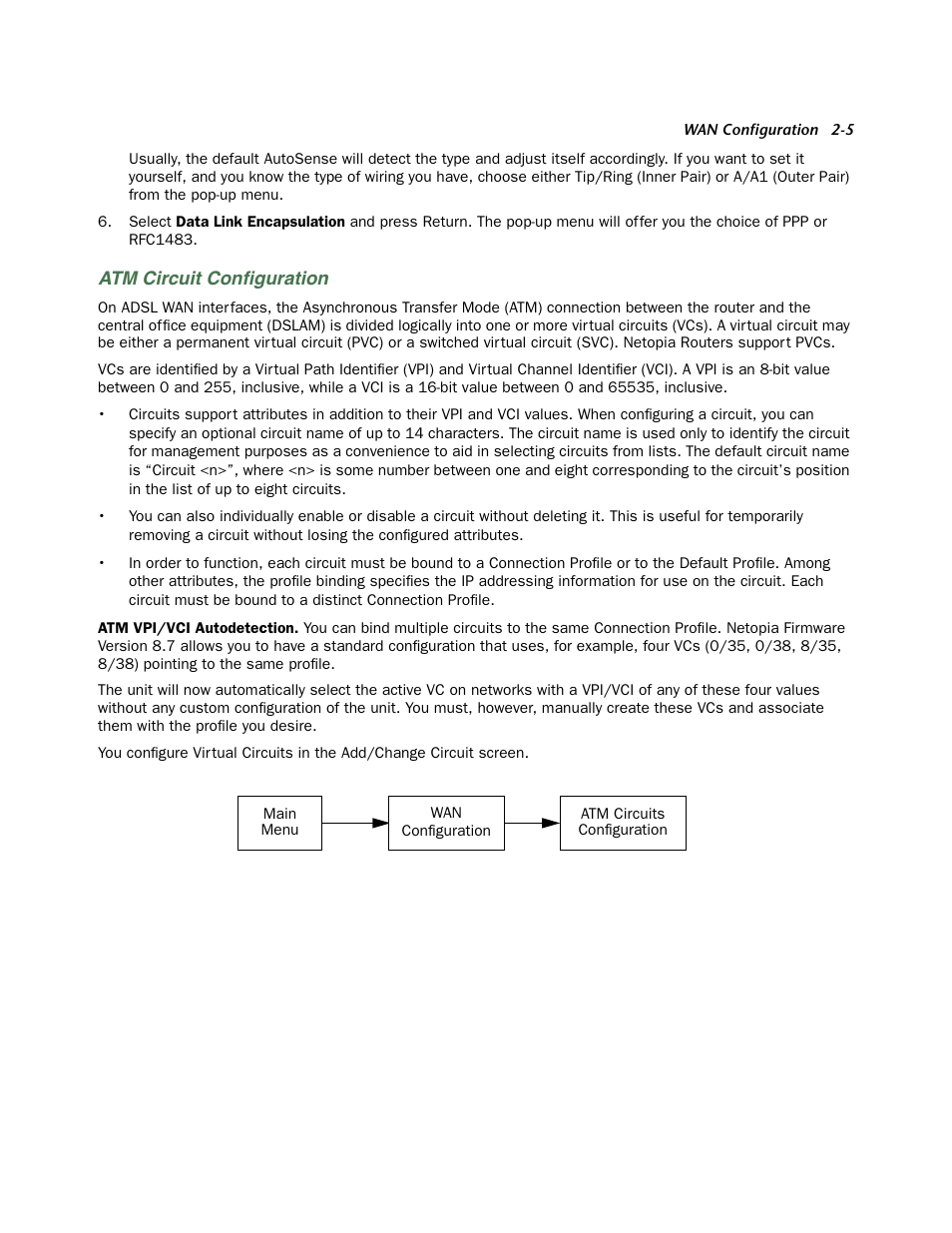Atm circuit configuration, Atm circuit conﬁguration | Netopia 3300 User Manual | Page 21 / 334
