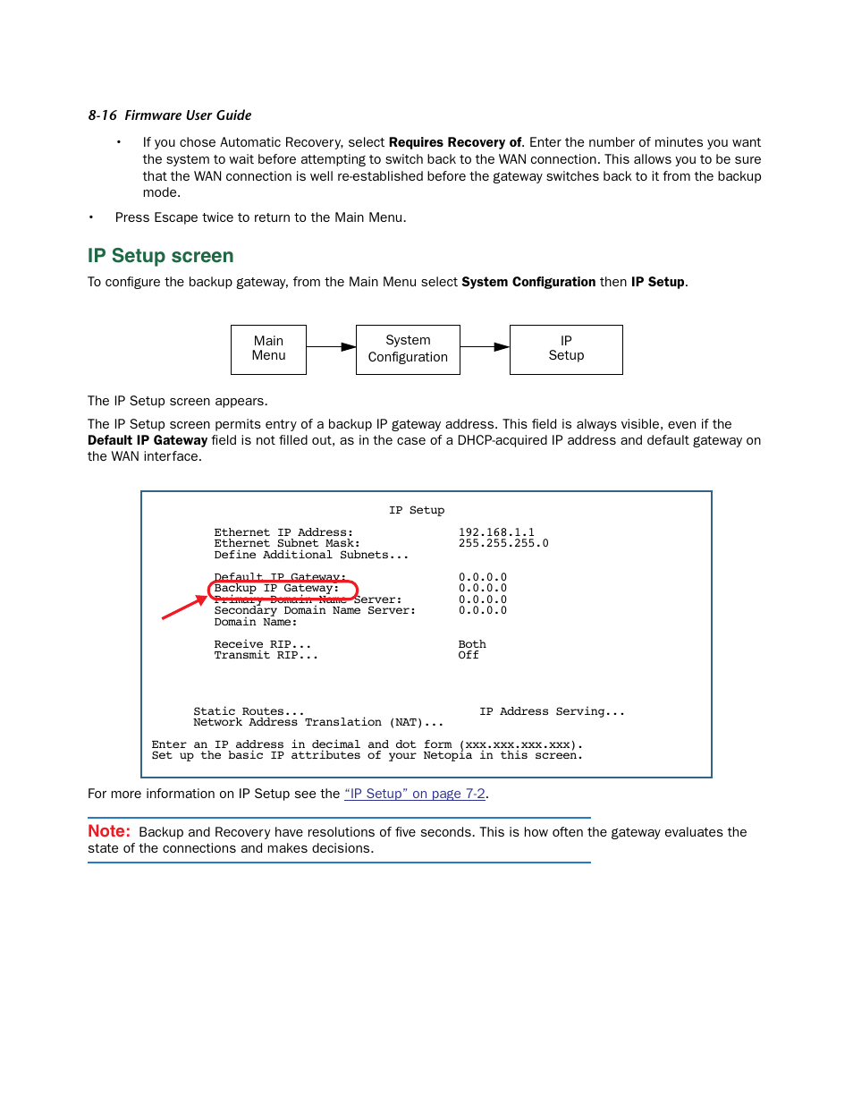 Ip setup screen, Ip setup screen -16 | Netopia 3300 User Manual | Page 248 / 334