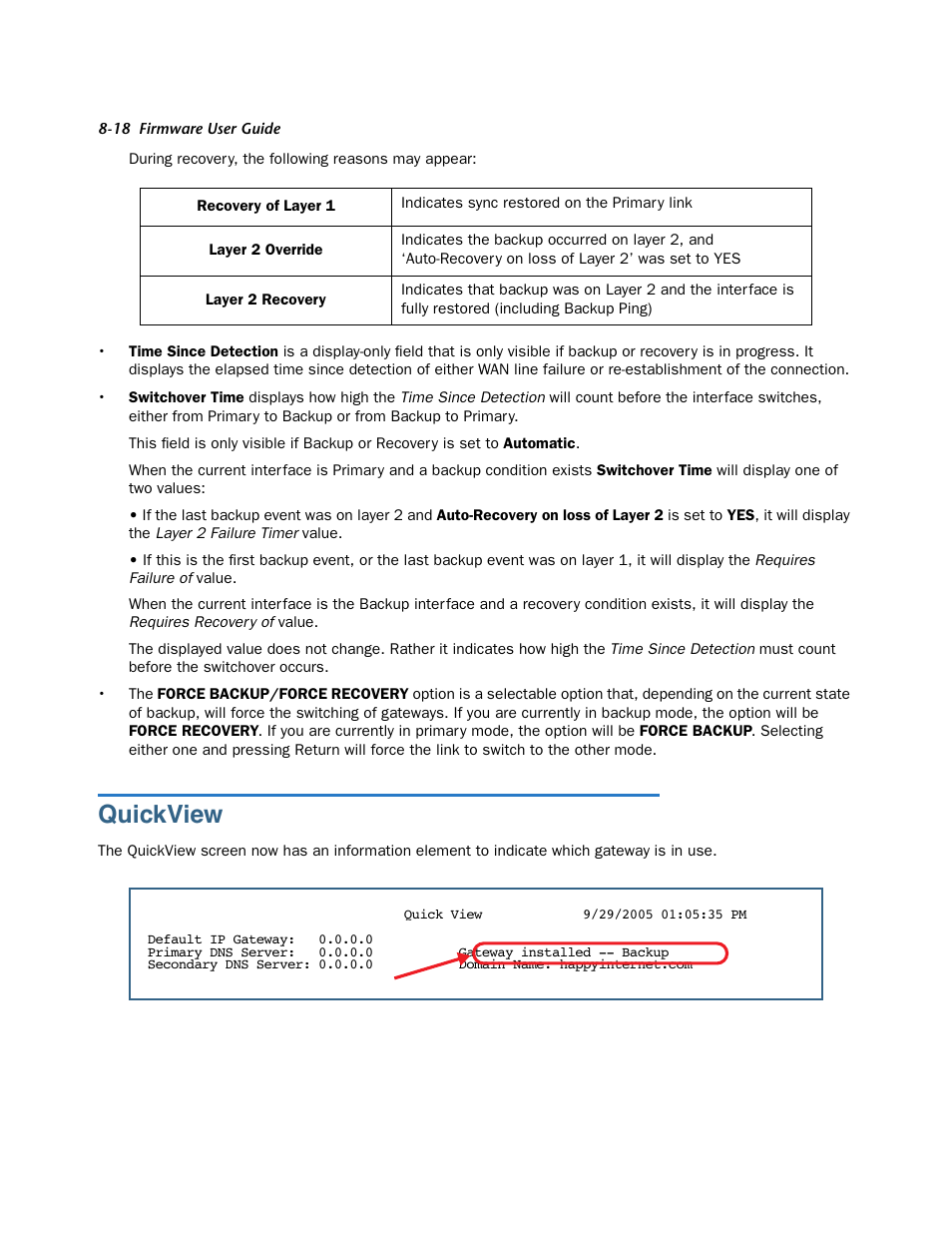 Quickview, Quickview -18 | Netopia 3300 User Manual | Page 250 / 334