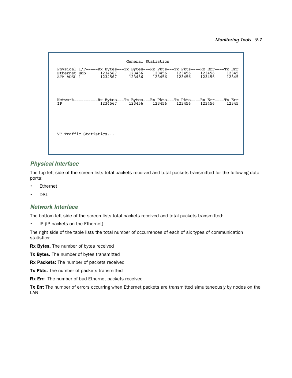 Physical interface, Network interface | Netopia 3300 User Manual | Page 257 / 334