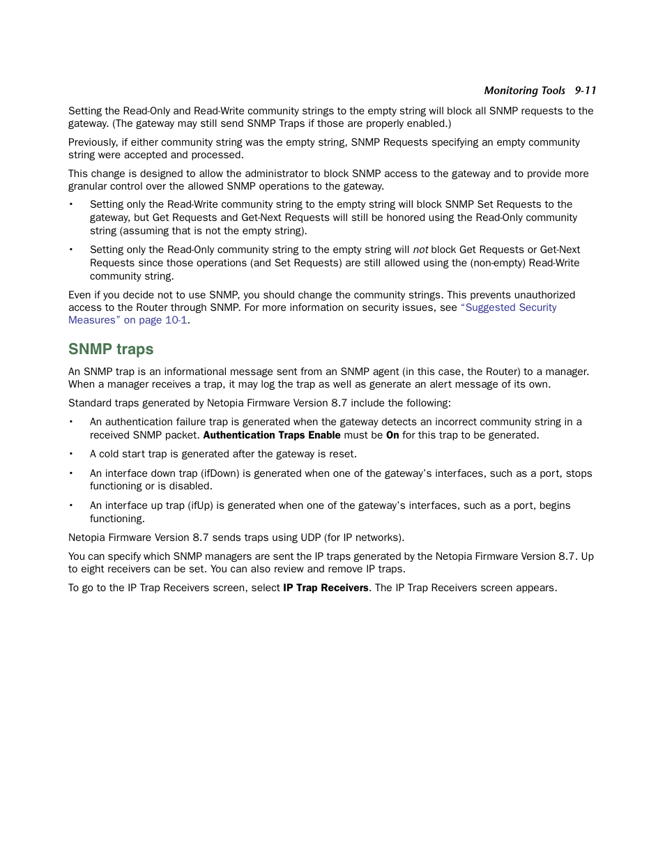 Snmp traps, Snmp traps -11 | Netopia 3300 User Manual | Page 261 / 334